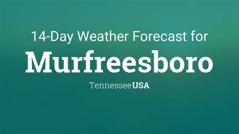 High 63 &176;F. . 10 day forecast for murfreesboro tennessee